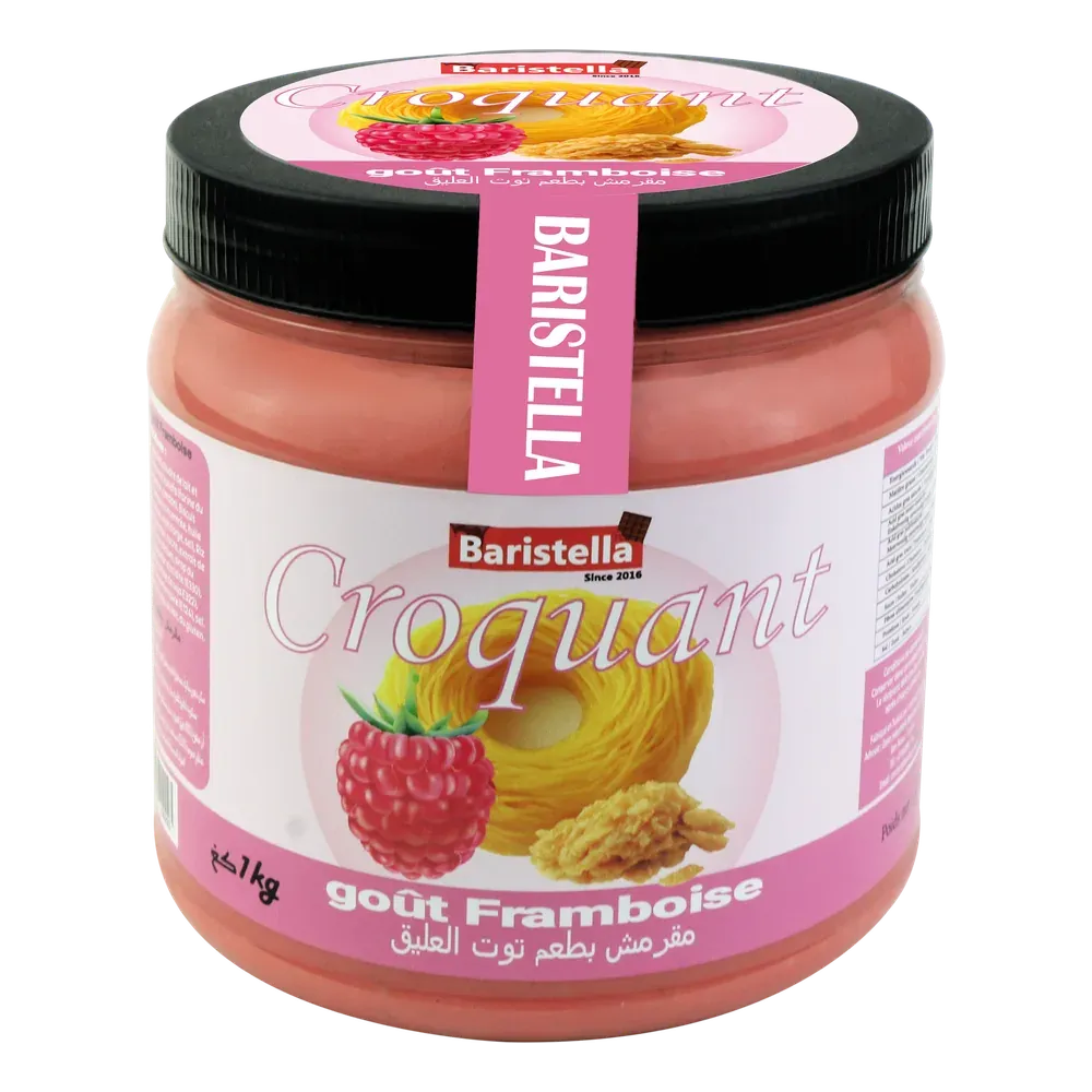 Pâte à tartiner Croquant framboise, format 1 kg