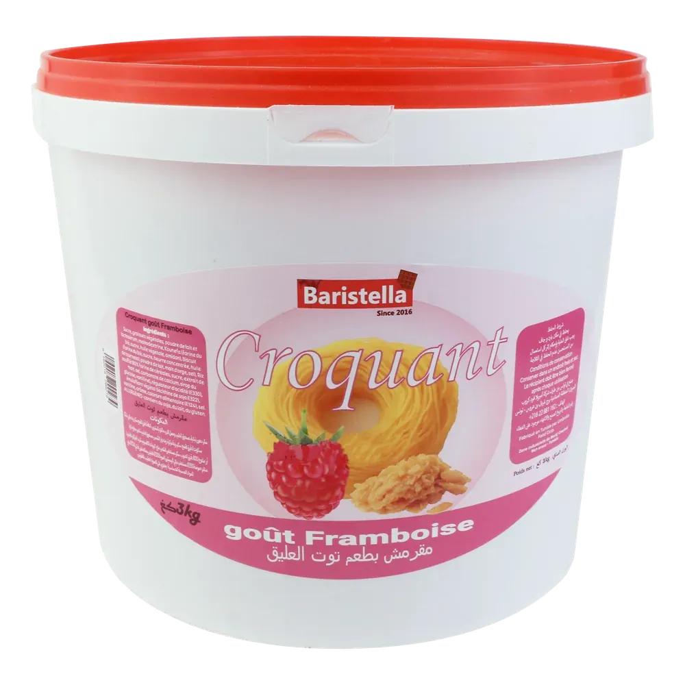 Pâte à tartiner Croquant framboise, format 3 kg