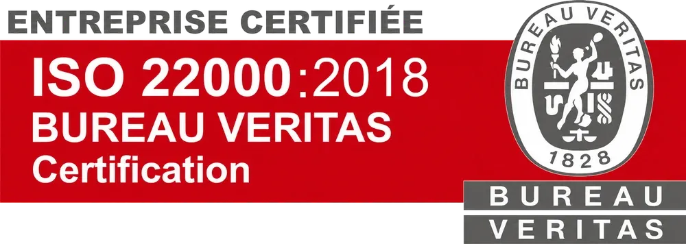 Entreprise certifiée ISO 22000:2018, Bureau Veritas Certification