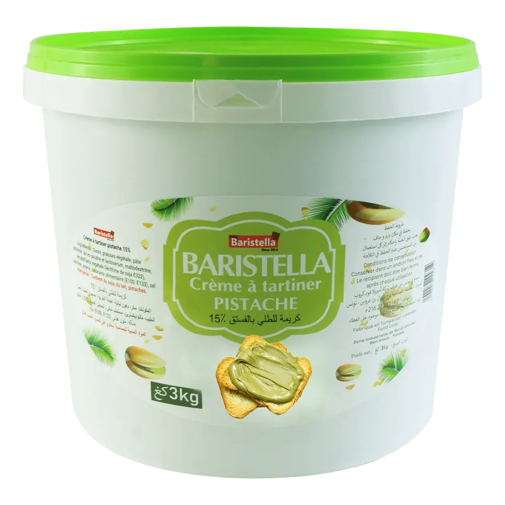 Pâte à tartiner Pistache 15 %, format 3 kg