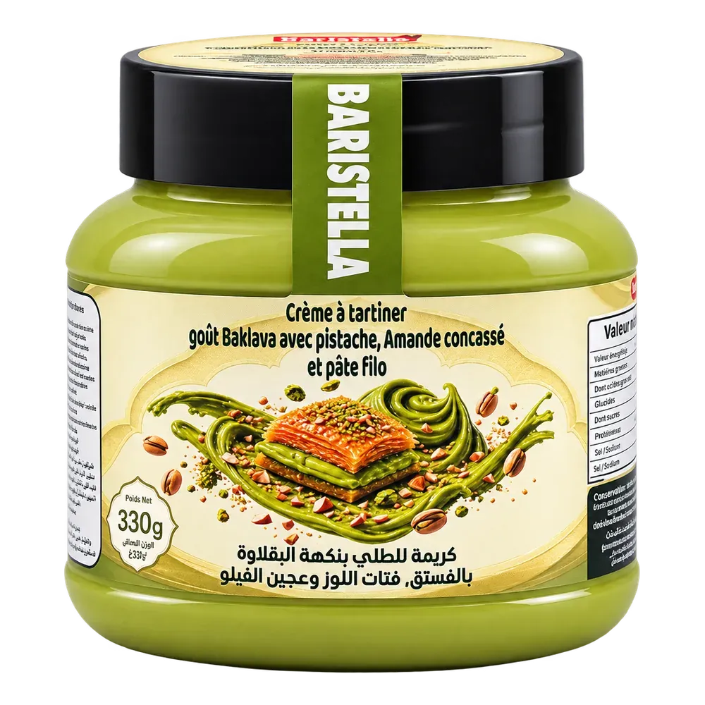 Pâte à tartiner Pistache Baklava, format 330 g