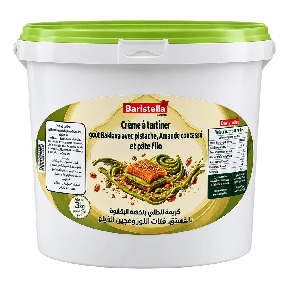 Pâte à tartiner Pistache Baklava, format 3 kg